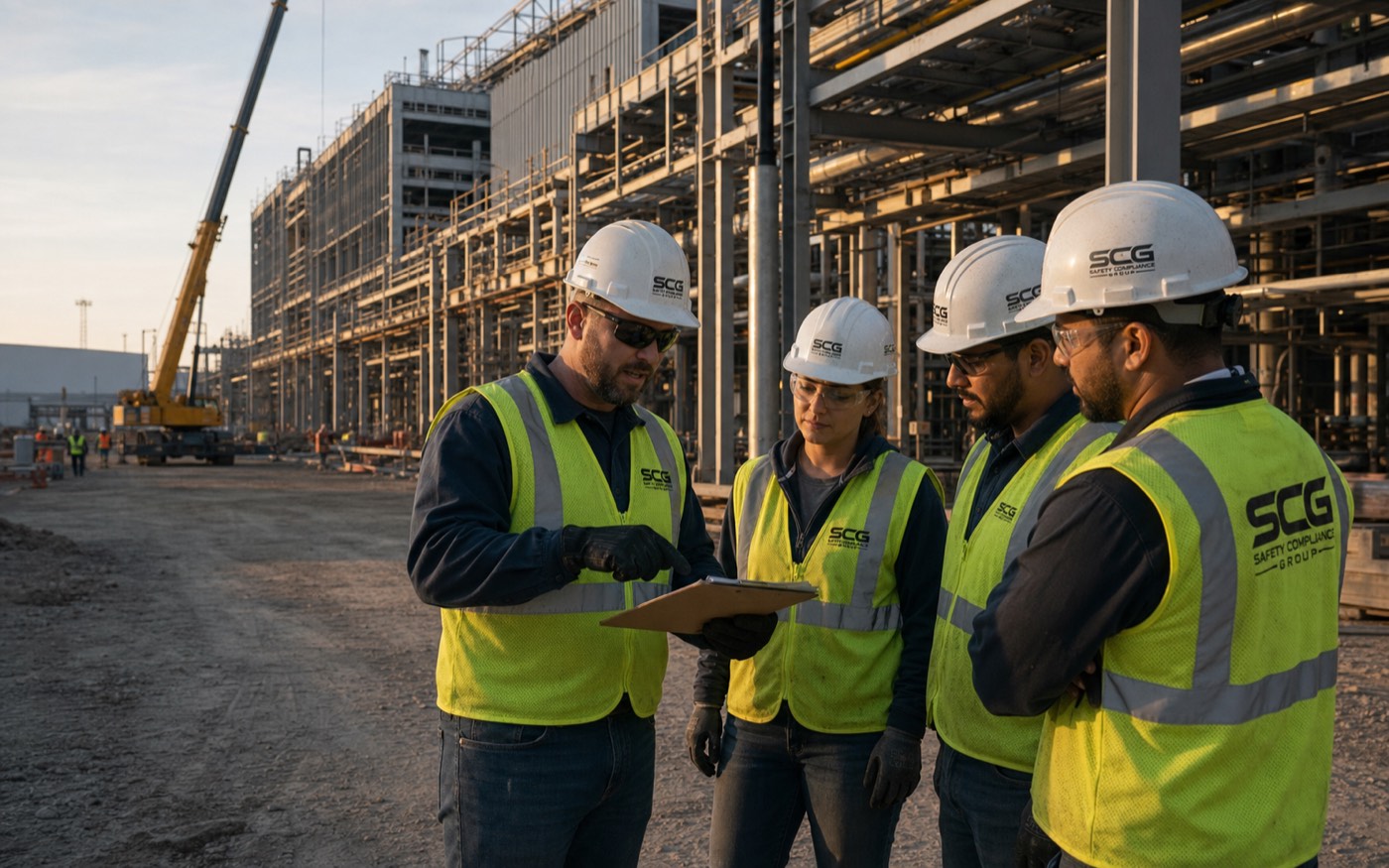 SCG field superintendent coordinating work on an industrial site